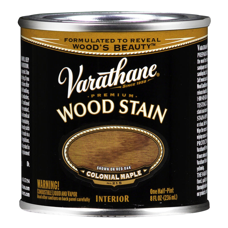 RUST-OLEUM CORP, Varathane Semi-Transparent Colonial Maple Oil-Based Urethane Modified Alkyd Wood Stain 0.5 pt