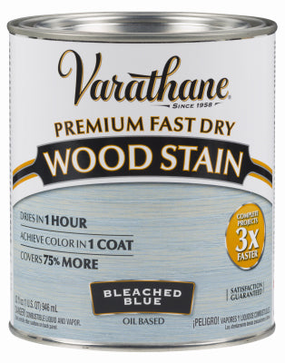 RUST-OLEUM CORP, Varathane Semi-Transparent Gloss Bleached Blue Oil-Based Urethane Modified Alkyd Wood Stain 1 qt