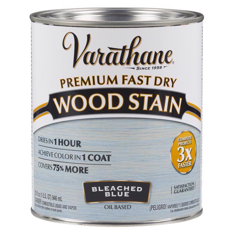 RUST-OLEUM CORP, Varathane Semi-Transparent Gloss Bleached Blue Oil-Based Urethane Modified Alkyd Wood Stain 1 qt