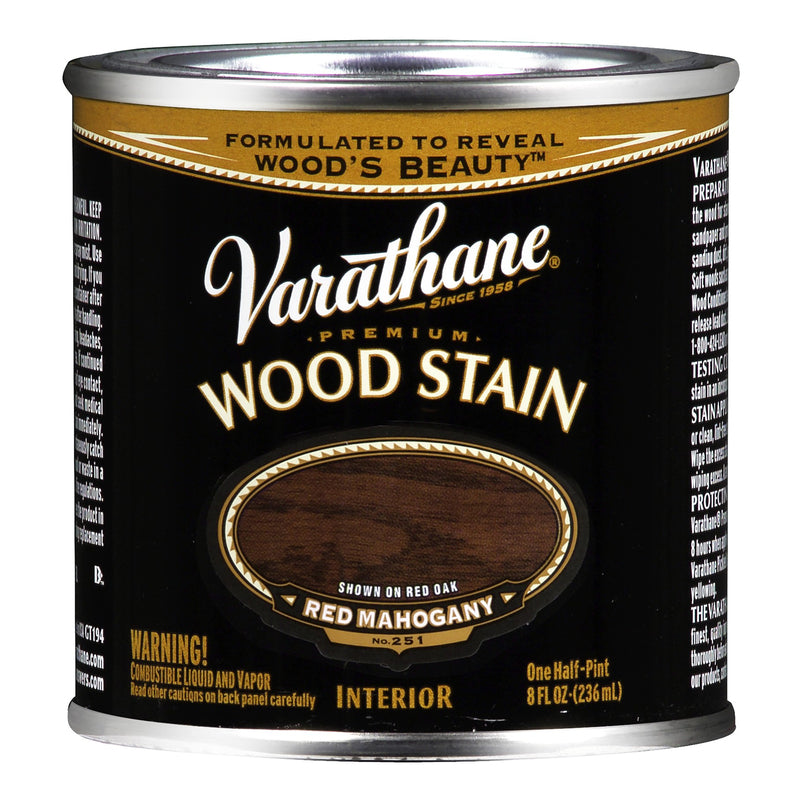 RUST-OLEUM CORP, Varathane Semi-Transparent Red Mahogany Oil-Based Urethane Modified Alkyd Wood Stain 0.5 pt