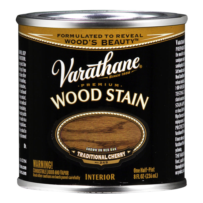 RUST-OLEUM CORP, Varathane Semi-Transparent Traditional Cherry Oil-Based Urethane Modified Alkyd Wood Stain 0.5 pt