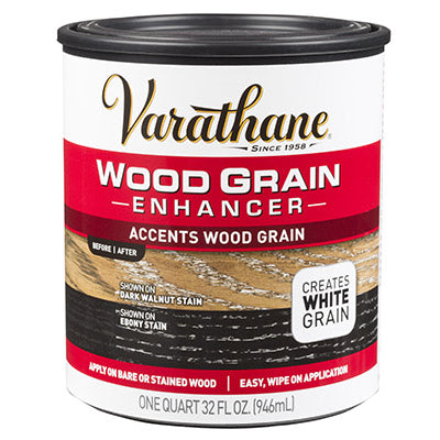 RUST-OLEUM CORP, Varathane Semi-Transparent White Water-Based Alkyd Wood Grain Enhancer 1 qt