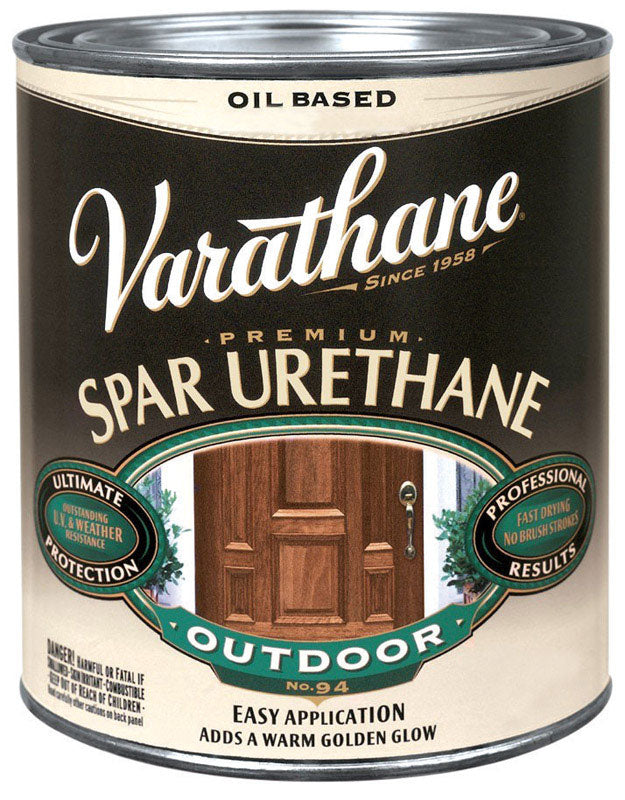 Rust-Oleum, Varathane Spar Urethane Exterior Exterior Satin Clear 1 Pt Low Voc