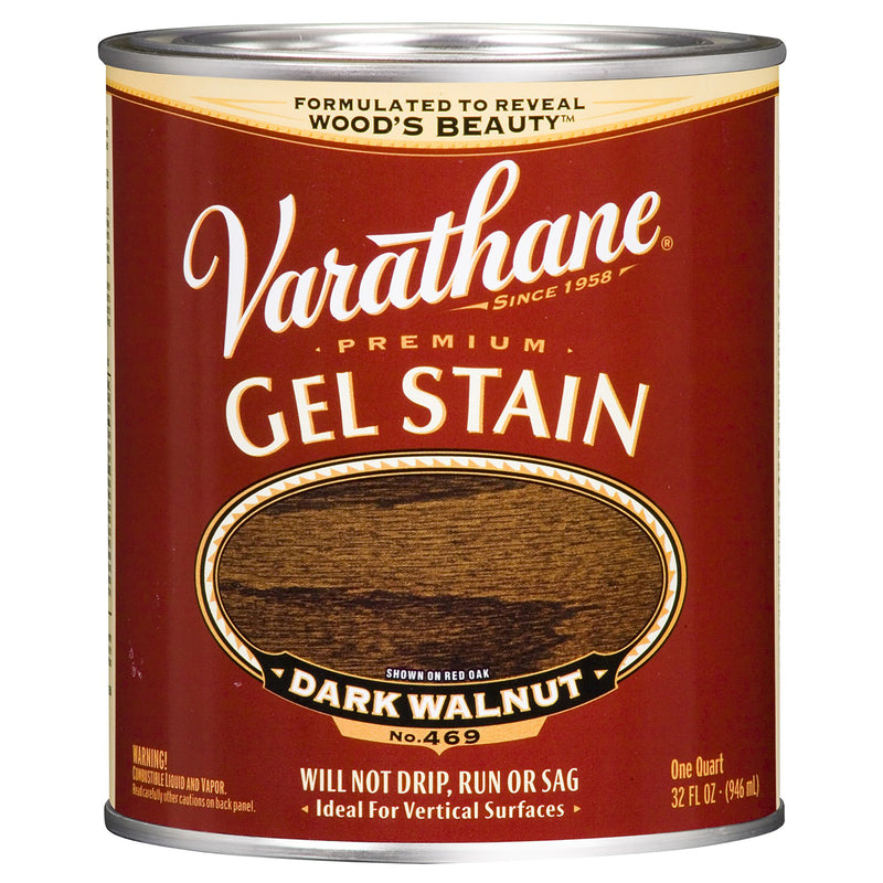 RUST-OLEUM CORP, Varathane Transparent Dark Walnut Stain Sheen Oil Based Thicker Gel 1 qt. (Pack of 2)