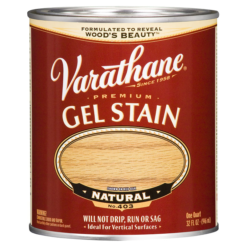 RUST-OLEUM CORP, Varathane Transparent Natural Oil-Based Linseed Oil Modified Alkyd Gel Stain 1 qt (Pack of 2)