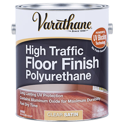 RUST-OLEUM CORP, Varathane Transparent Satin Clear Water-Based Acrylic Urethane Floor Finish 1 gal (Pack of 2).