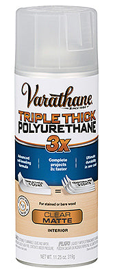 RUST-OLEUM CORP, Varathane Triple Thick Transparent Clear Matte Polyurethane 11.25 oz. (Pack of 6)