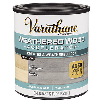 RUST-OLEUM CORP, Varathane Weathered Wood Accelerator Semi-Transparent Gray Wood Grain Enhancer 1 qt.