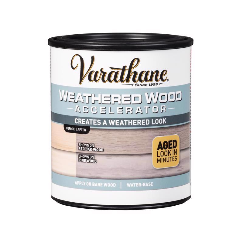 RUST-OLEUM CORP, Varathane Weathered Wood Accelerator Semi-Transparent Gray Wood Grain Enhancer 1 qt.